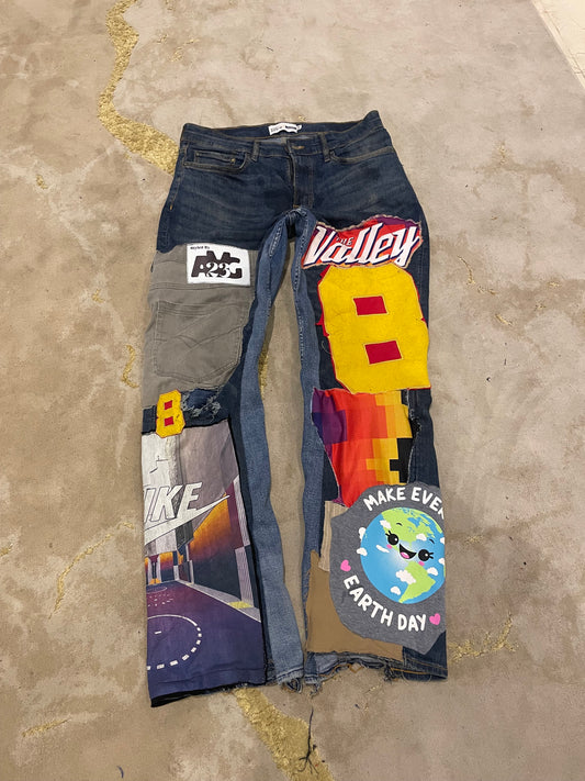 1OF1 VINTAGE PATCH DENIM STYLEDBY AMG23